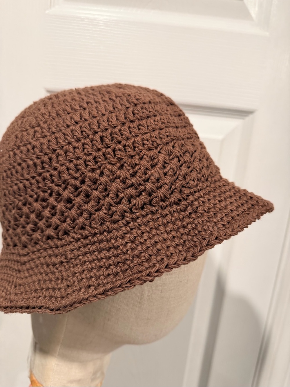Handmade Crochet Bucket Hat 100% Cotton Lightweight Packable Festival Boho Beach - Picture 3 of 6